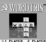 Wordtris title screen for GameBoy